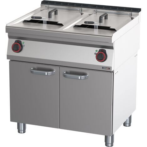 Friteuse électrique avec soubassement - 2x17L - 27000W - Casselin