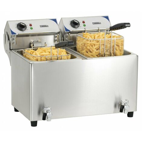 Friteuse électrique Avec Vanne De Vidange 2 X 7 Litres