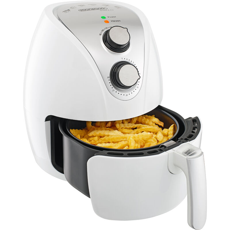 Monzana - Friteuse sans huile 9en1 Friteuse électrique 3,6L 1500W blanc Avec température réglable Livre de recettes