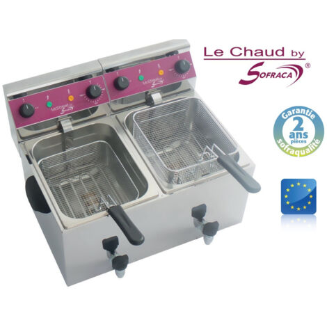 Friteuse électrique de table - 2 x 8 Litres - Sofraca