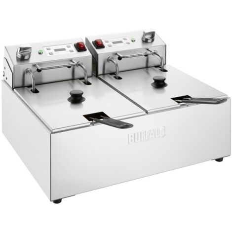 Friteuse Electrique Double avec Minuterie 2 x 5 Litres - Buffalo