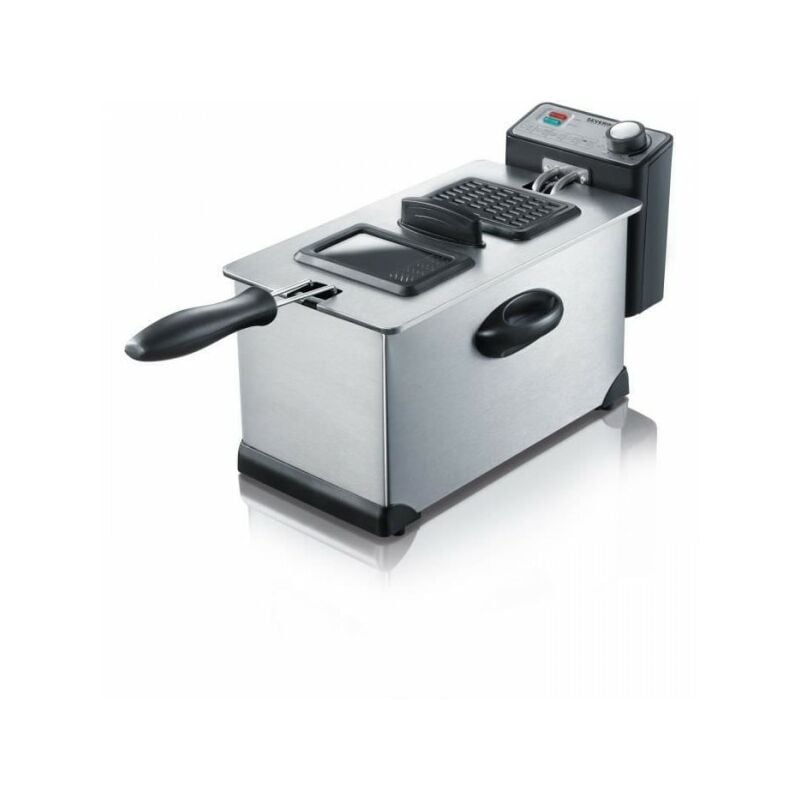 Severin - Friteuse Electrique FR2431 - Capacité 3L - Jusqu'a 190°C - Thermostat réglable - 2000W