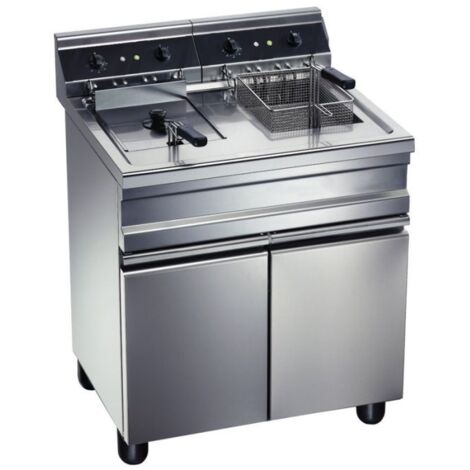 Friteuse électrique sur coffre - 2 bacs 20 litres chacun - Furnotel