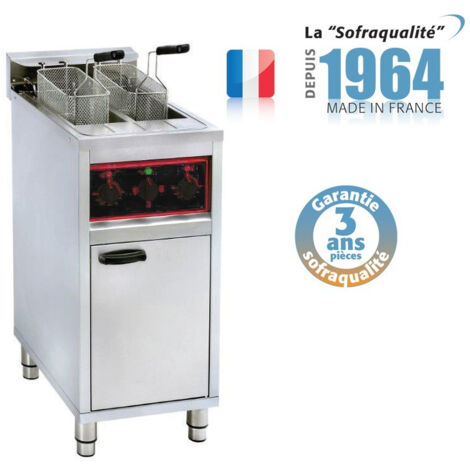 Friteuse électrique sur coffre - 2 x 10 litres - 12 kW - Sofraca