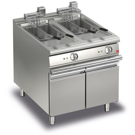 Friteuse électrique sur meuble - 2 x 15 L - P 700 - 2 x 13 kW - Baron