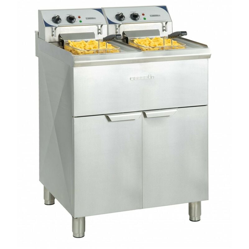 Casselin - Friteuse électrique sur pieds 2 x 10 litres haut rendement