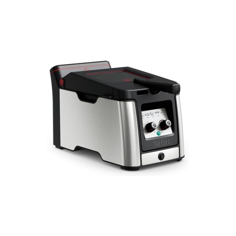 Tefal - Clear Duo FR600D Unique 0,65 l Autonome 2000 w Friteuse Noir, Acier inoxydable