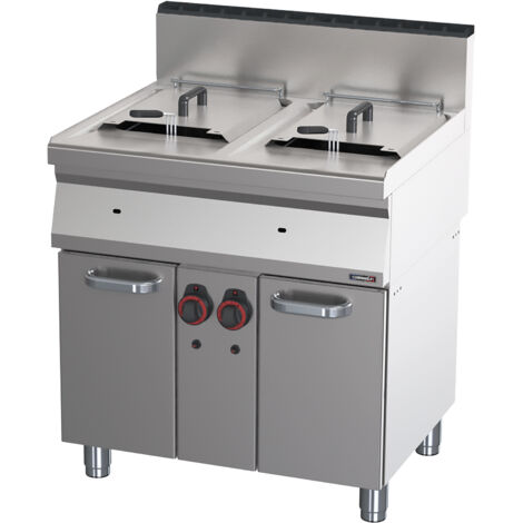 Friteuse gaz avec soubassement 2x15 litres 80 - Casselin