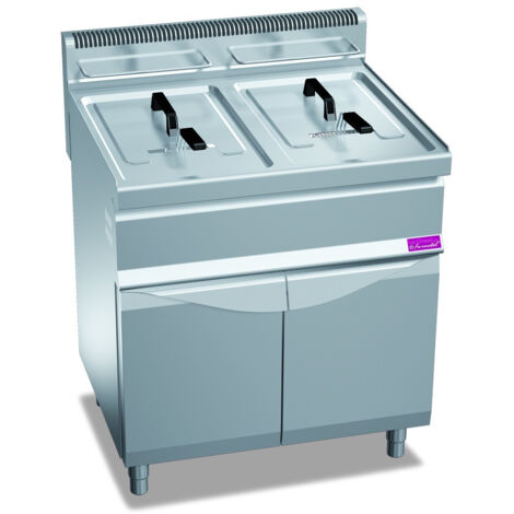 Friteuse Gaz Professionnelle sur Coffre - 2 x 20 Litres - 33 kW - Furnotel