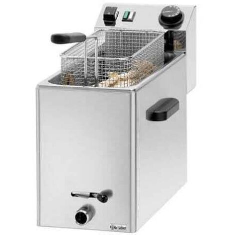 Friteuse inox simple 8 Litres à poissons, à poser, 3400 W, 220 V - MONO