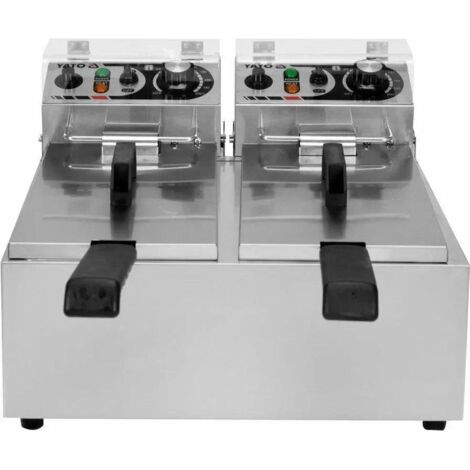 Friteuse professionnelle 2 x 3,5 L 2 x 2 000 W 425 x 410 x 290 mm