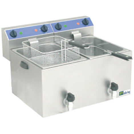 Friteuse Professionnelle de Table Série Standard avec Vidange - 2 x 8 L - AFI Collin Lucy