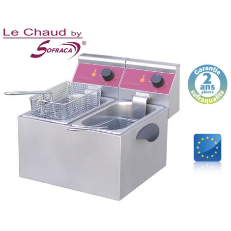 Friteuse Professionnelle électrique de table - 2 x 4 Litres - Sofraca