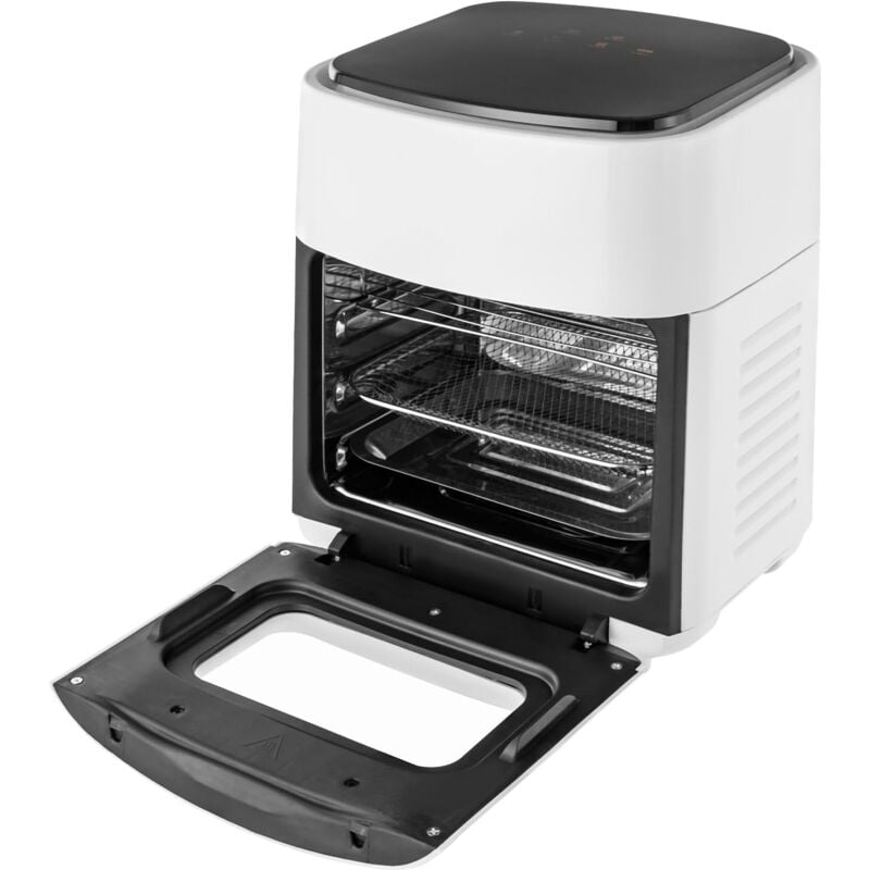 Gojoy - Friteuse sans Huile 15L Air fryer, Friteuse Visible à air chaud 1400W led Digital Panneau tactile Air Fryer 80-200°C Cuisson Four (Blanc)