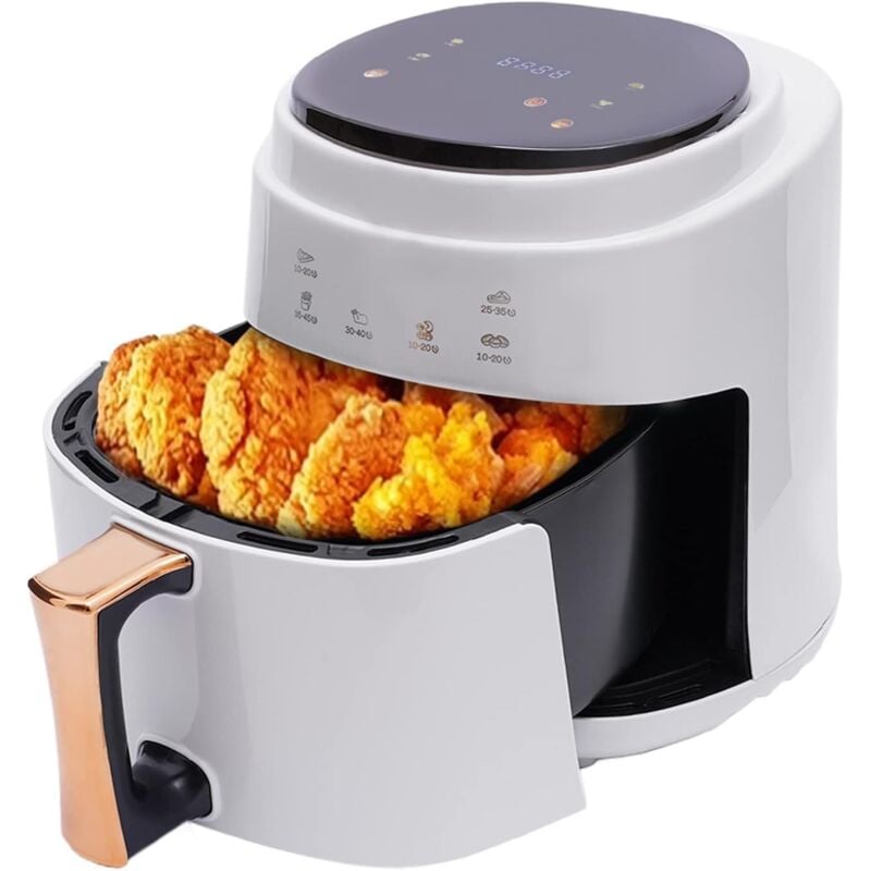 Gojoy - Friteuse sans Huile à Air Chaud, Air Fryer avec Écran Tactile led, Minuterie, Température réglable, Panier Antiadhésif, Moins D'Huile et