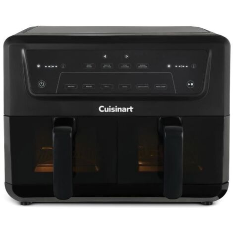 Friteuse sans huile CUISINART - Airfryer AFD10XBLE - Capacité 10,4L - Double cuves - Noir - 2400W