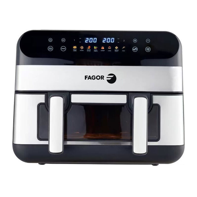 Fagor - Friteuse sans huile Airfryer FGF10 - 10L - 2400 w - Ecran tactile - 8 modes pré enregistré – Grande cuve de cuisso