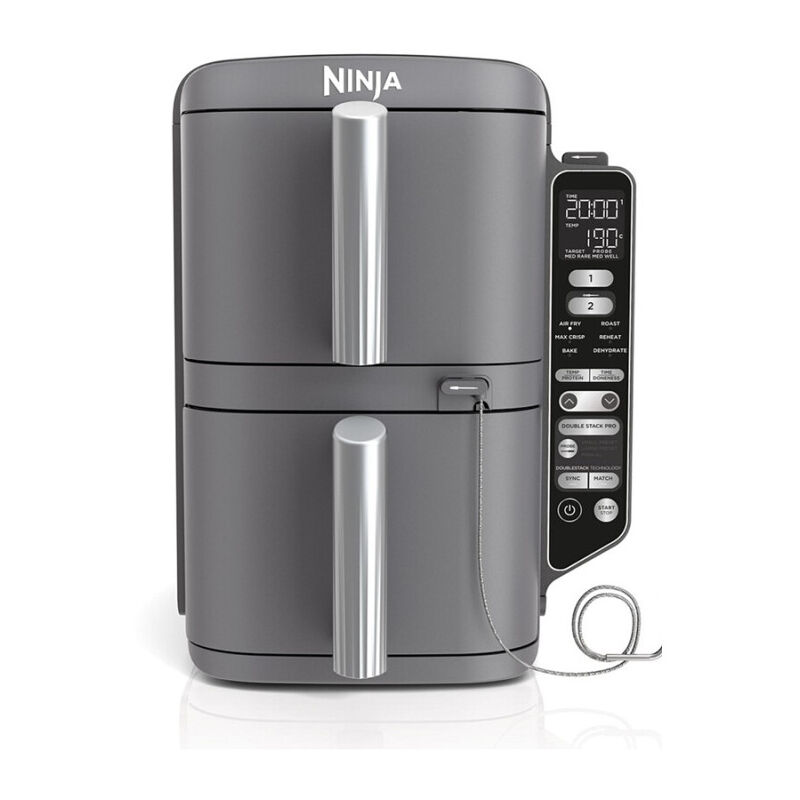 Ninja - Friteuse sans huile Double Stack xl avec Thermosonde SmartCook SL451EU