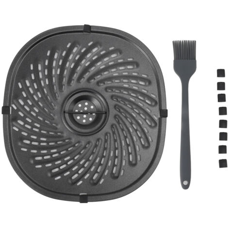 Frittier-Grillpfanne, Antihaft-Kochplatte, Grillblech mit Ölpinsel und Silikonmatte