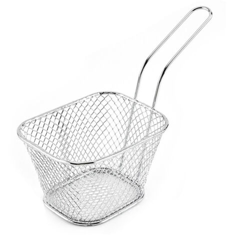 Frittierkorb aus Edelstahl mit Griff, großes Fassungsvermögen und einfache Reinigung – Küchenaccessoire