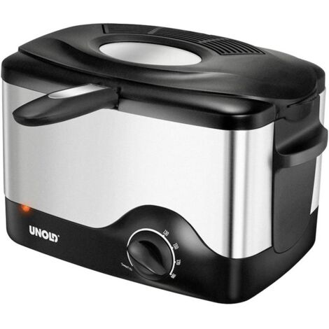 Frittura Elettrica Unold 58615 in Acciaio Inox Nero da 1200 W, Dimensioni 315x300x205 mm, Alimentazione 230 V, 50 Hz