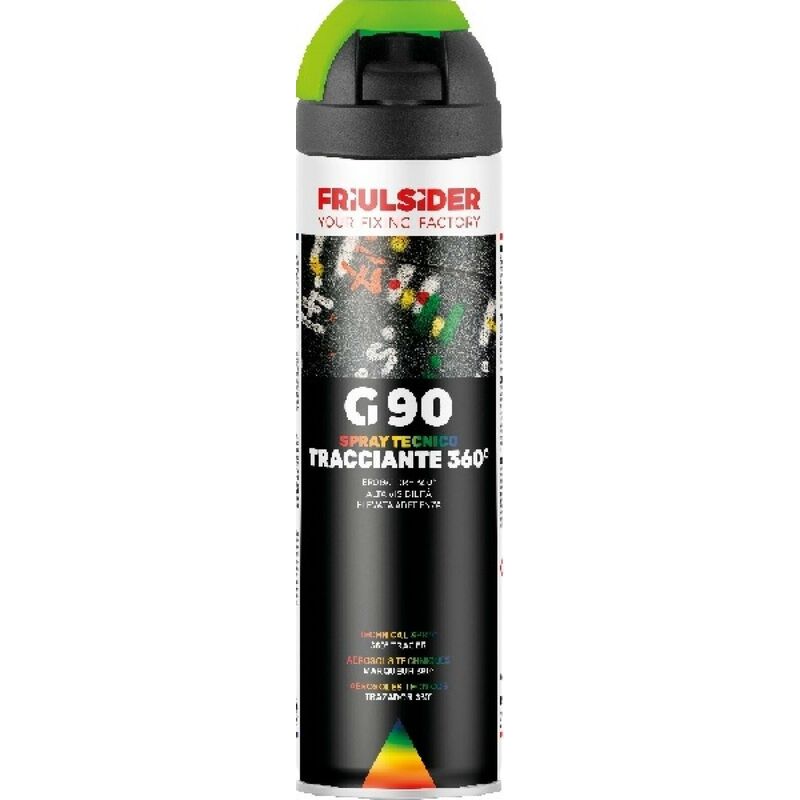 Image of Marker spray tracciante 360 gradi fluo verde 500ml friulsider g9006