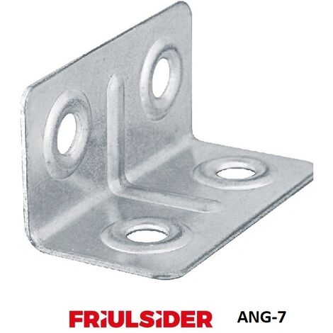 FRIULSIDER PIASTRINA AD ANGOLO ANG-7 ZINCATO 19X19X37 STAFFE CONFEZ 100 PEZZI