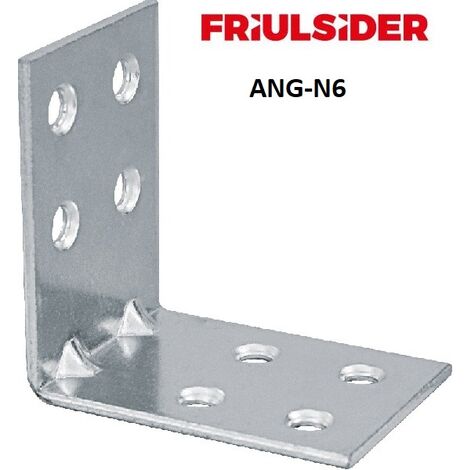 FRIULSIDER PIASTRINA AD ANGOLO NERVATA ANG-N6 ZINCATO 30X30X30 STAFFE CONF 50 PZ