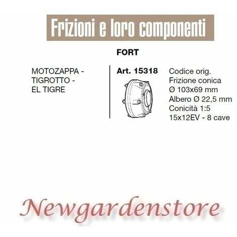 Frizione 15318 103x69 motozappa TIGROTTO EL TIGRE FORT 15x12EV compatibile 8cave