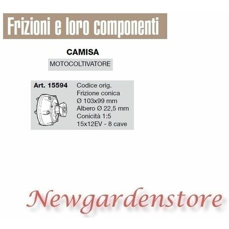 Frizione conica compatibile 103x99 15x12EV motocoltivatore CAMISA 15594