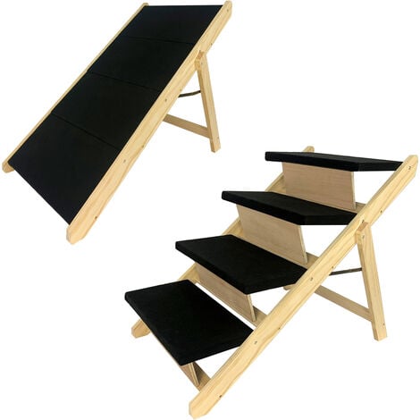 Escaleras de madera de 4 escalones, taburete alto plegable de madera  maciza, estante de escalera para el hogar para cocina, escaleras plegables