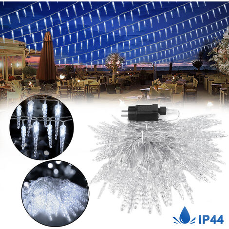 Froadp Guirlande Lumineuse Intérieure LED Blanc Chaud Cristal Piolet Lumières de Corde avec 8 Modes & Fonction de Mémoire IP44 Lumière de Noël étanches pour Noël Halloween Mariage