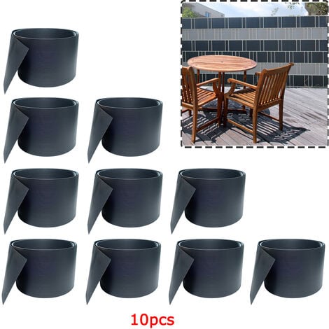 Froadp 250x19cm de Hauteur Brise-vue pour Clôtures à Double Barreaux, Universelle Bandes de Privée Protection en PVC Rigide, Pare-soleil Set pour Balcon Écran Jardin