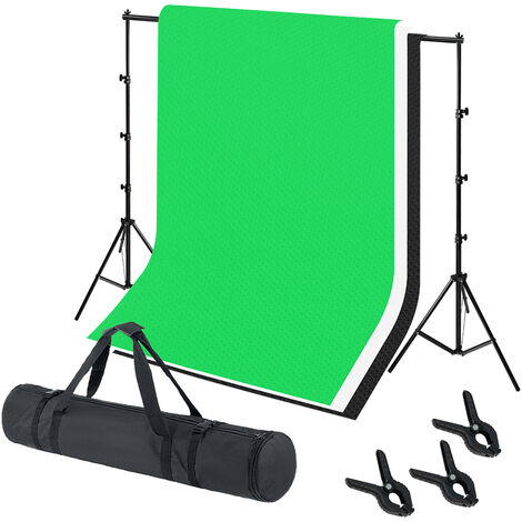 Froadp Photo Studio Fond Trépied Système de Support Réglable en Hauteur Comprenant des Pinces de Fond