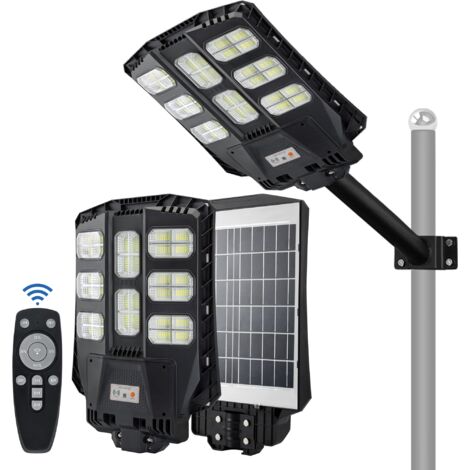 Projecteurs LED 300W avec panneaux solaires, panneau solaire 35,5W,  batterie 30AH, 3000 lumens