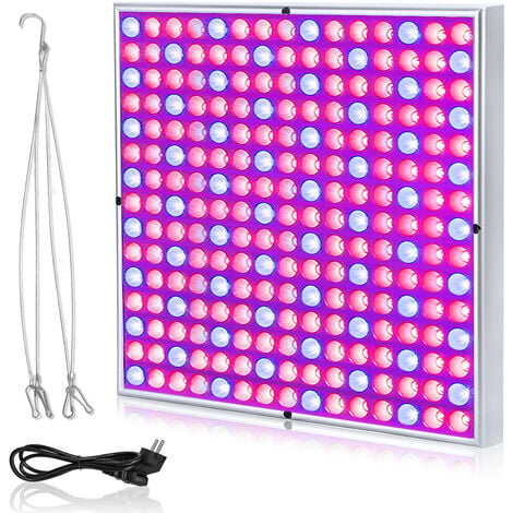 Froadp 45W LED Pflanzenlampe Innengarten Pflanze Wachsen Licht Multiple Spektrum 225 LEDs Grow Light Panel ( Blau+Rot, Quadrat)