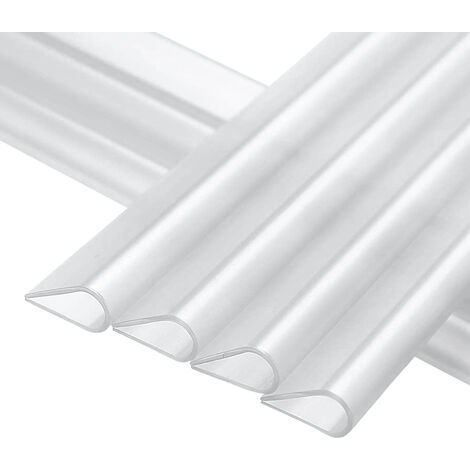 Froadp Bandes de Confidentialité Rails de Serrage, Clips de Fixation Universels en PVC pour Film de Protection de la vie Privée pour Clôture de Jardin 190x15mm