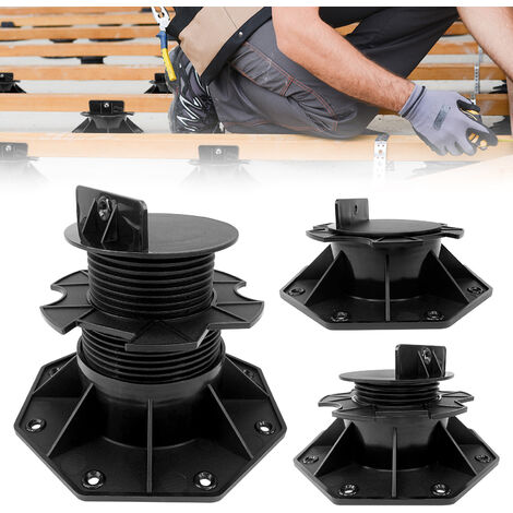 Froadp Plots Terrasse Réglable en Hauteur, Supports de Planche pour Dalles de Jardin, Pieds PP Autonivelants, Palier de Poutre pour Revêtement de Sol Extérieur ou Plaques de Balcon