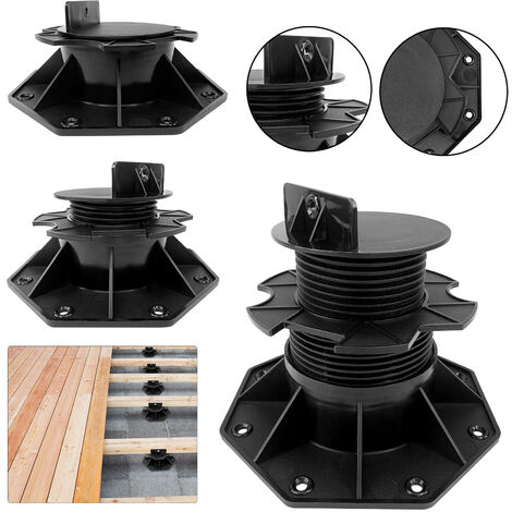 Froadp Plots Terrasse Réglable en Hauteur, Supports de Planche pour Dalles de Jardin, Pieds PP Autonivelants, Palier de Poutre pour Revêtement de Sol Extérieur ou Plaques de Balcon