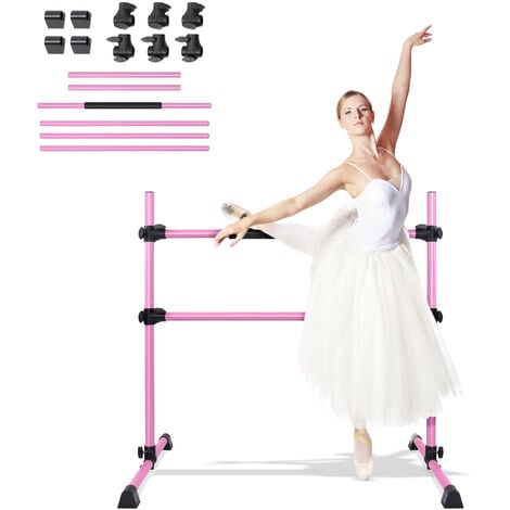 VEVOR Barre de Danse Montage Mural, Barre Danse Classique 4 m, Barre de  Ballet 150 kg, Barre de Danse Classique Murale Hauteur Réglable, Double