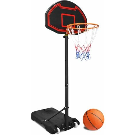 Froadp Basketballkorb Outdoor für Kinder Basketballständer Höhenverstellbar Basketballkorb mit Rollen Basis Basketballanlage mit Basketball Inflatable Pumps und 2 Basketballnets