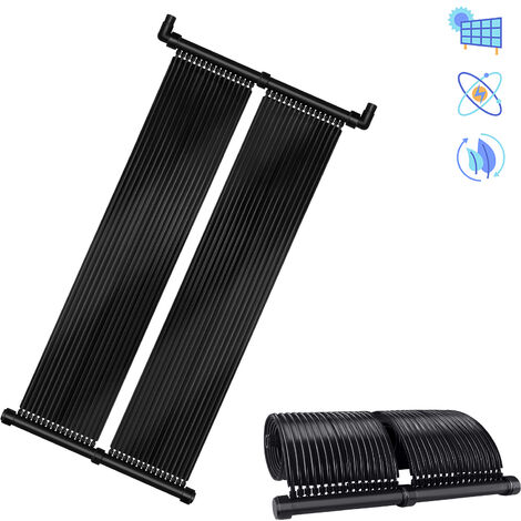 Froadp Chauffe-Piscine Solaire, Tapis Solaire de Chauffage UV en PVC, Ensemble de Pad de Capteur Solaire, Pad de Panneau d'Eau Chaude Solaire pour Jardin