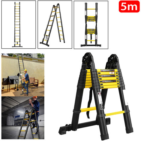 Froadp Échelle Télescopique, Multifonctionnelle Echelle Pliable en Aluminium