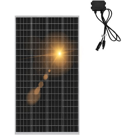 Froadp Kit de Panneau Solaire 100W Panneau Photovoltaïque IP65 Étanche pour Voiture a Domicile (1 Pièces)