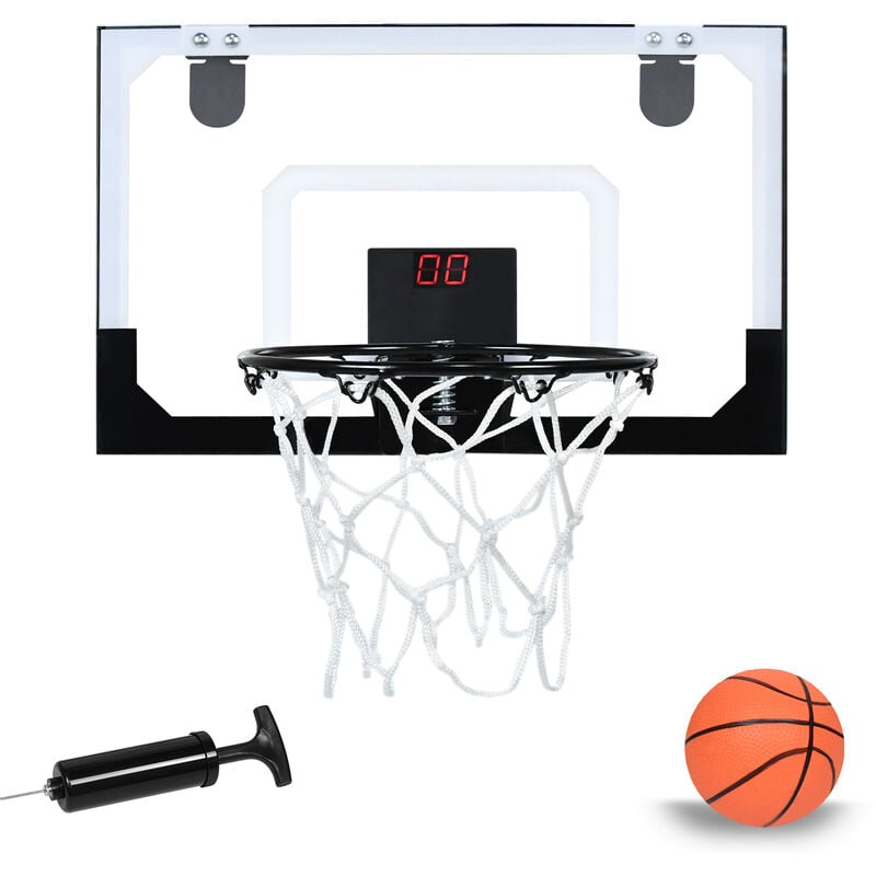 Mini Panier de Basket Indoor pour Enfants Panneau de Basket-Ball avec Panneau d'Affichage Électronique Basketball Panier de Basket Suspendu - Froadp