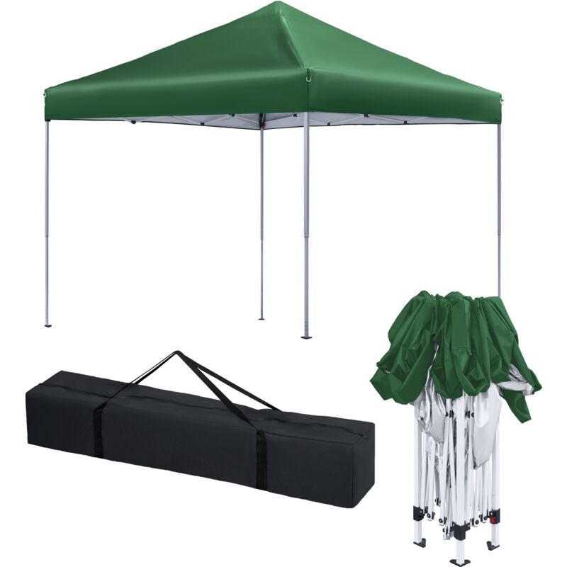 Froadp - Tonnelle de Jardin 3x3m Pavillon de Pliable Pop-Up avec Sac Imperméable Tente de Réception (Vert) - Vert