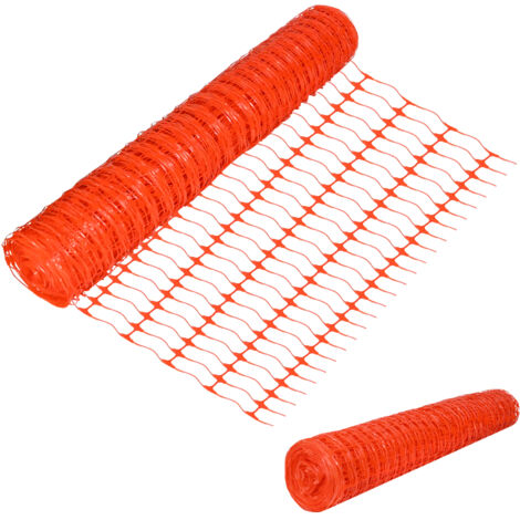 Froadp Weidezaun 1 m x 30 m Hühnerzaun Absperrzaun Schutznetz aus Kunststoff Mobiler Zaun Multifunktionale Begrenzungszaun Warnnetz Hundezaun Geflügelnetz Bauzaun (Orange)
