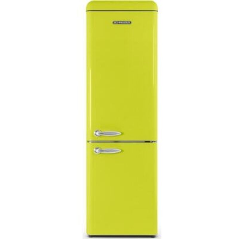 Schneider - SCCB250VRIO Réfrigérateur combiné vert vintage 249L clE 39dB