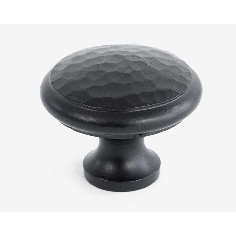 From The Anvil - Black Beaten Cupboard Knob - Large