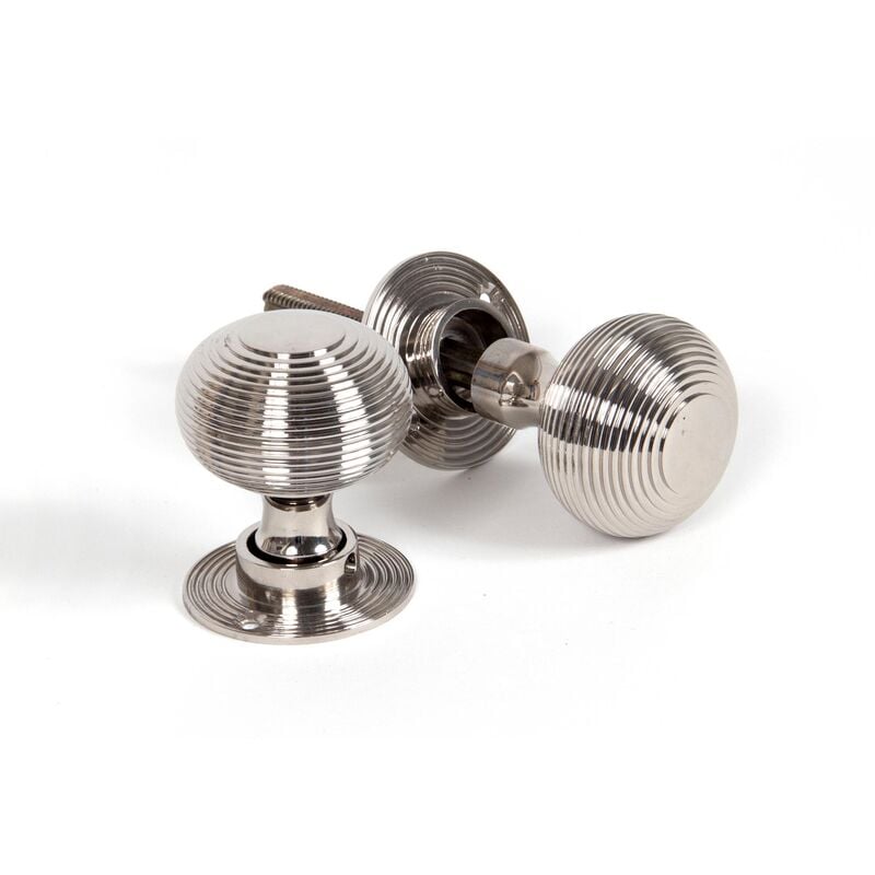 From The Anvil - Polished Nickel Beehive Mortice/Rim Knobs
